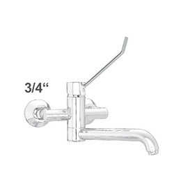 Wall mounted battery zaya 3/4" outreach 300 mm | lever round bent product photo