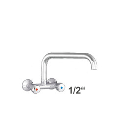 Wall mounted battery profi 1/2" outreach 300 mm C-spout straight product photo