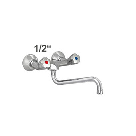 Wall mounted battery maxos 1/2" outreach 300 mm | Pentachrome metal handle product photo