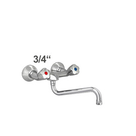Wall mounted battery maxos 3/4" outreach 300 mm | Pentachrome metal handle product photo