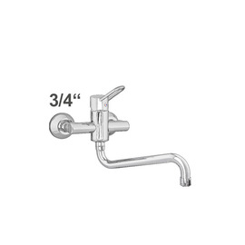 Wall mounted battery profi 3/4" outreach 300 mm | short ring lever swivel spout below product photo