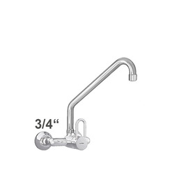 Wall mounted battery profi 3/4" outreach 300 mm | short ring lever C-spout angled product photo