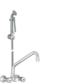 multi-purpose cleaning kit varia two-handle mixer tap two-hole wall-mounted shower gray C-outlet product photo