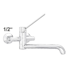 Wall mounted battery zaya 1/2" outreach 400 mm | lever round long product photo