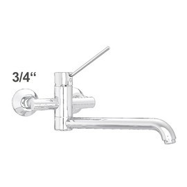 Wall mounted battery zaya 3/4" outreach 400 mm | lever round short product photo