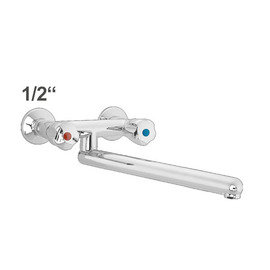 Wall mounted battery 1/2" outreach 400 mm swiveling 180 ° product photo