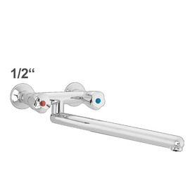 Wall mounted battery 1/2" outreach 450 mm swiveling 180 ° product photo