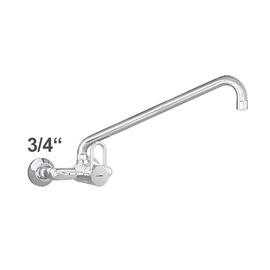Wall mounted battery profi 3/4" outreach 450 mm C-spout angled product photo