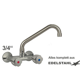 Wall mounted battery CLASSIC 3/4" outreach 250 mm C-spout angled product photo