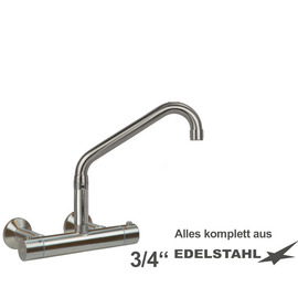 Wall mounted battery ETHERM 3/4" outreach 250 mm raised C-spout slanted product photo