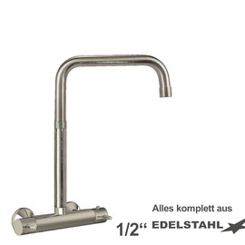 Wall mounted battery ETHERM 1/2" outreach 250 mm high C-spout straight product photo