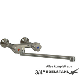 Wall mounted battery CLASSIC 3/4" outreach 300 mm swivel spout below product photo