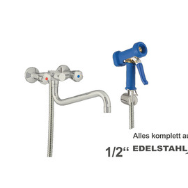 multi-purpose cleaning kit vaxia two-handle mixer tap wall-mounted shower blue | hose length 1200 mm product photo