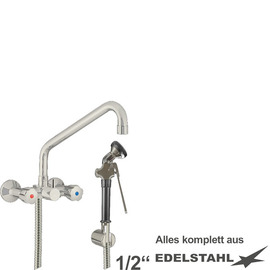 multi-purpose cleaning kit vaxia two-handle mixer tap wall-mounted | black | hose length 800 mm product photo