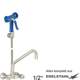 multi-purpose cleaning kit vaxia two-handle mixer tap wall-mounted shower blue | hose length 800 mm C-outlet product photo