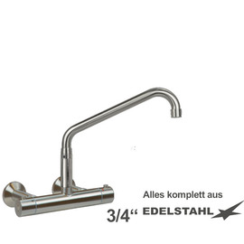 Wall mounted battery ETHERM 3/4" outreach 300 mm raised C-spout slanted product photo