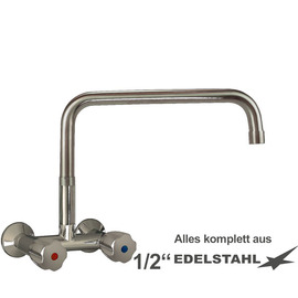 Wall mounted battery classiq 1/2" outreach 350 mm raised C-spout straight product photo