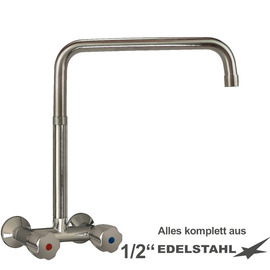 Wall mounted battery classiq 1/2" outreach 350 mm high C-spout straight product photo
