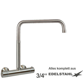Wall mounted battery ETHERM 3/4" outreach 350 mm high C-spout straight product photo