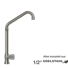 pillar valve clarix 1/2" outreach 250 mm high C-spout slanted product photo
