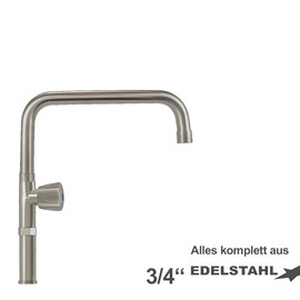 pillar valve clarix 3/4" outreach 300 mm | foot extension 100 mm C-spout straight product photo