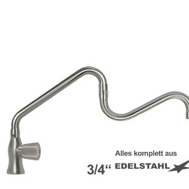 pillar valve clarix 3/4" outreach 300 - 600 mm | hinged swivel spout product photo