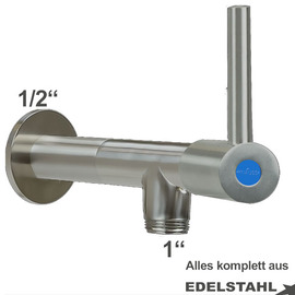 wall valve 1/2" clamix valve direction 1" | lever round long | wall extension L 80 mm product photo