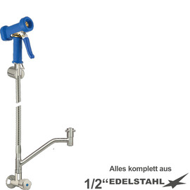 multi-purpose cleaning kit xaria valve one hole wall-mounted shower blue | hose length 1200 mm product photo