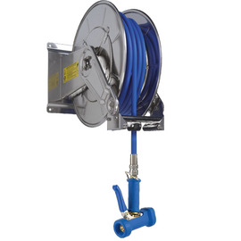 hose rewinder with dairy steam hose • hose length 10 m product photo