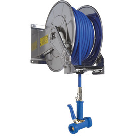 hose rewinder with dairy steam hose • hose length 25 m product photo