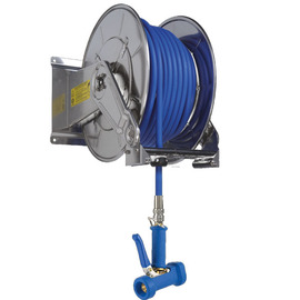 hose rewinder with dairy steam hose • hose length 35 m product photo