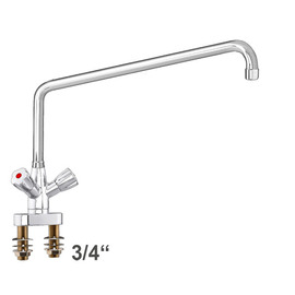 block battery standing fitting swivel spout outreach 500 mm product photo