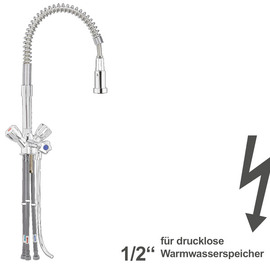 bar faucet fresh 1/2" | for unpressurized storage | two-handle mixer tap product photo