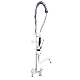 dish rinser spray with two-hole stand battery swiveling 1/2" discharge height 310 mm  H 1250 mm product photo