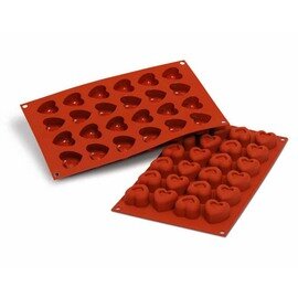baking mould GN 1/3  • heart | 24-cavity | mould size 37 x 36 x H 23 mm  L 300 mm  B 175 mm product photo