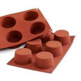 silicone baking mould GN 1/3  • muffin | 6-cavity | mould size Ø 68 x H 38 mm  L 300 mm  B 175 mm product photo