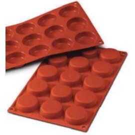 silicone baking mould GN 1/3  • Mini Flan | 15-cavity | mould size Ø 50 x H 14 mm  L 300 mm  B 175 mm product photo