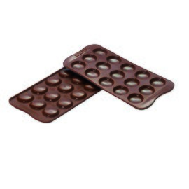 chocolate mould  • macaroon | 15-cavity | mould size Ø 26 x H 28 mm  L 210 mm  B 105 mm product photo