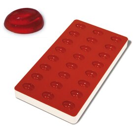 baking mould  • oval  • half peach | 24-cavity | mould size 35 x 25 x h 20 mm product photo
