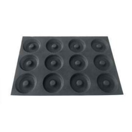 baking mould baker's standard  • bagel | 12-cavity | mould size Ø 110 mm x H 18 mm  L 600 mm  B 400 mm product photo