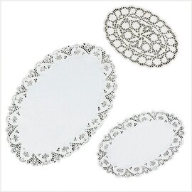 cake doilies white paper oval L 250 mm 180 mm product photo