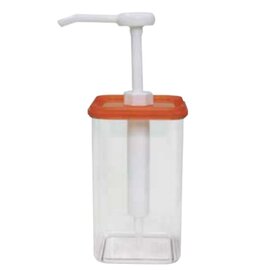 dosing dispenser transparent orange 1.45 ltr  | handling per push button product photo