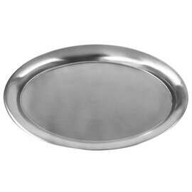 serving tray stainless steel matt with beaded rim | oval 285 mm  x 220 mm product photo