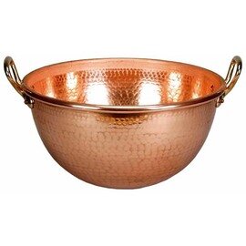 egg white mixing bowl with handles 4.6 ltr copper  Ø 260 mm  H 130 mm product photo
