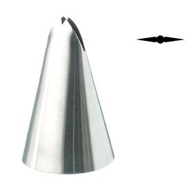 piping tip Leaf piping tip large opening Ø 4.6 mm stainless steel  H 52 mm product photo