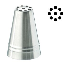 piping tip Vermicelle large opening Ø 2.9 mm (9x) stainless steel  H 52.5 mm product photo