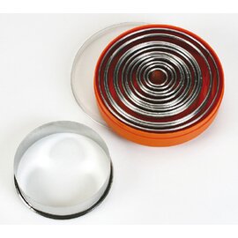 set of cookie cutters 16 cookie cutters  • round  | stainless steel Ø 140 mm  H 50 mm product photo