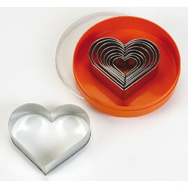 set of cookie cutters 9-part  • heart  | stainless steel  | smooth edge  H 30 mm product photo