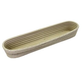 bread mould|proofing basket peddig reed long | round head with plaited floor bread weight 300 g  L 410 mm  B 95 mm  H 55 mm product photo