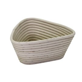 bread mould|proofing basket peddig reed triangular|rounded with plaited floor bread weight 500 g  L 180 mm  H 80 mm product photo